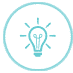 PMC Media Group logo featuring a light bulb icon, representing creativity and innovation in social media marketing for small businesses.